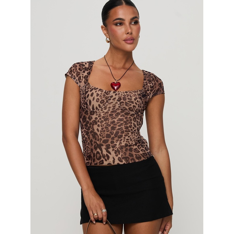 Nerys Top Leopard