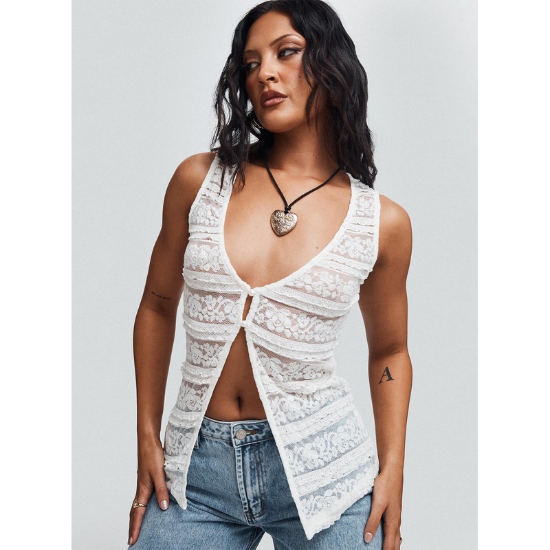 New Romantics Top White