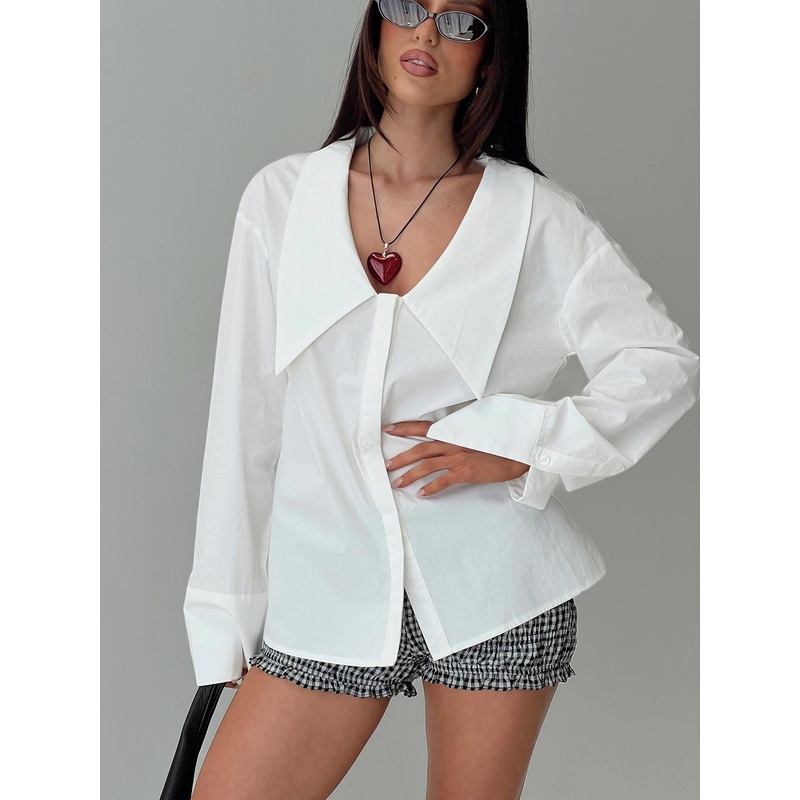 Calistoga Deep Collar Shirt Ivory
