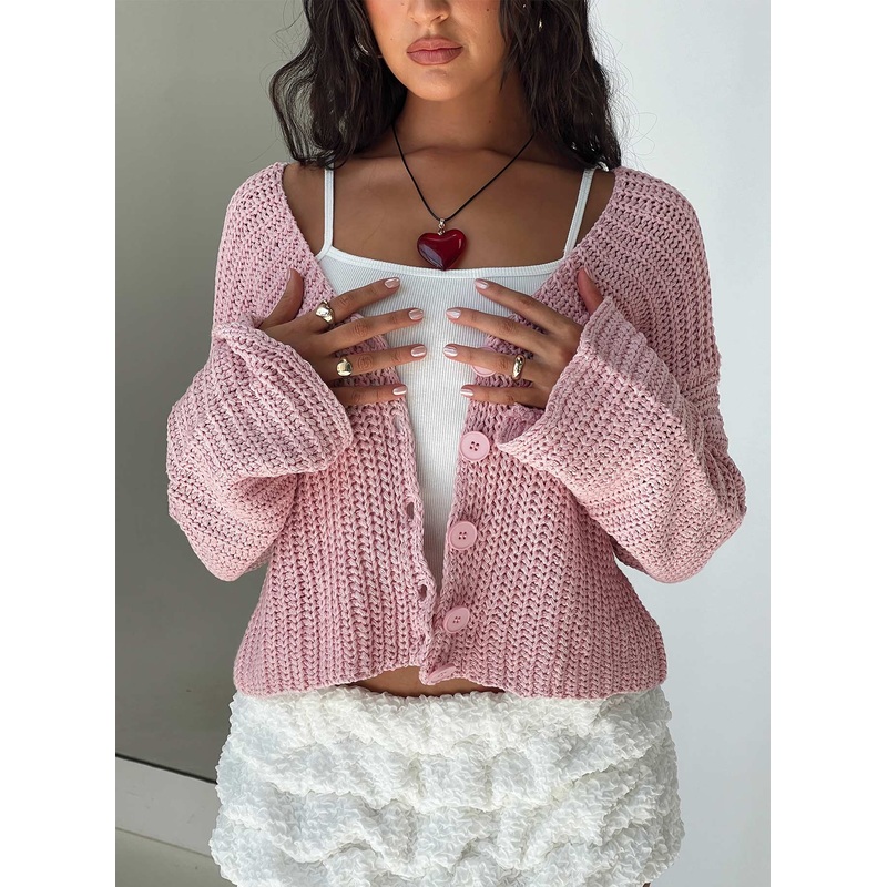 Maela Knit Cardigan Pink