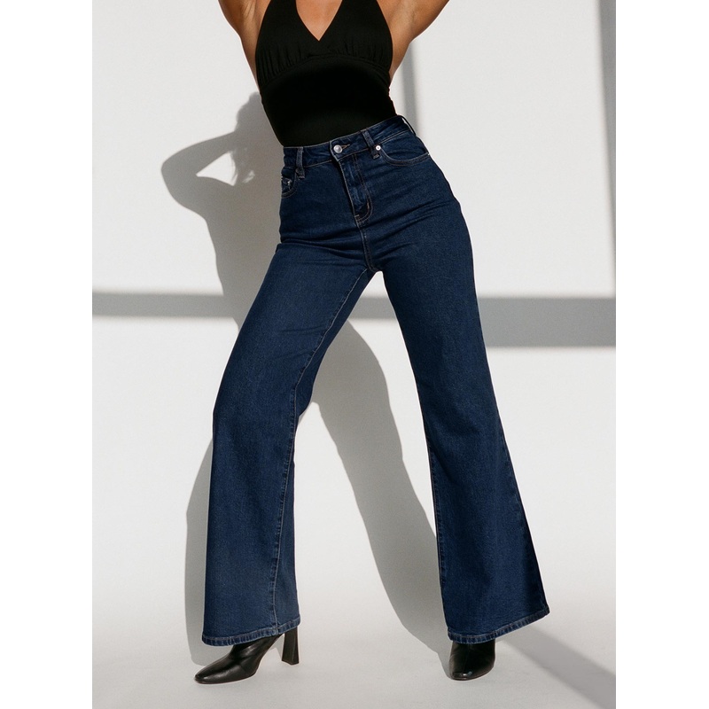 Thearlie High Flare Jean Dark Wash