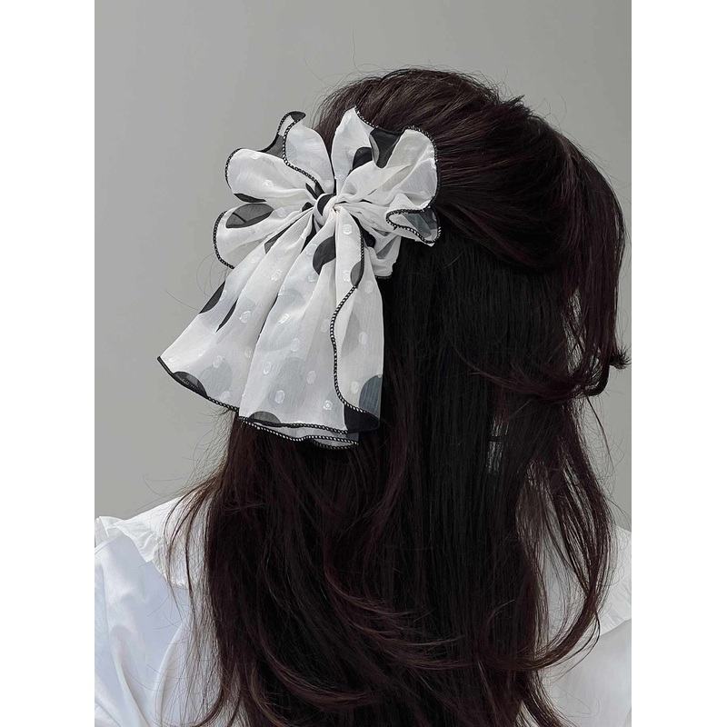 All You Need Hair Bow White / Black
