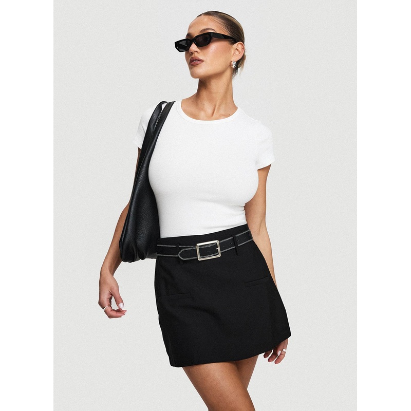 Grant My Wish Mini Skort Black Petite