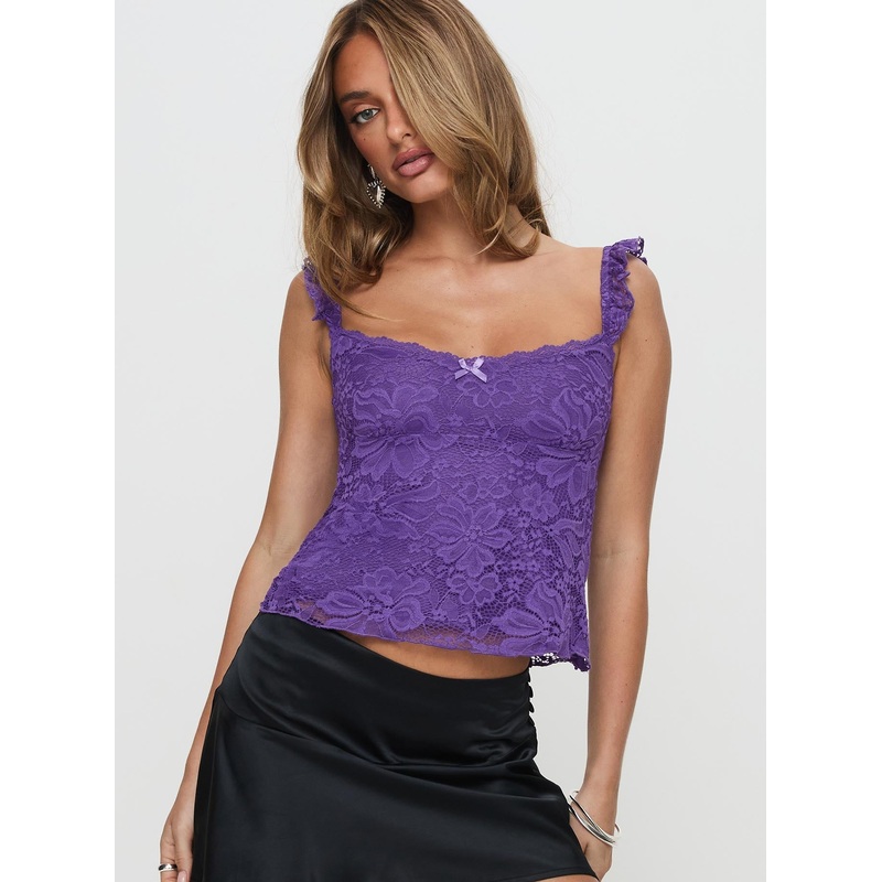 Madaleine Lace Top Purple