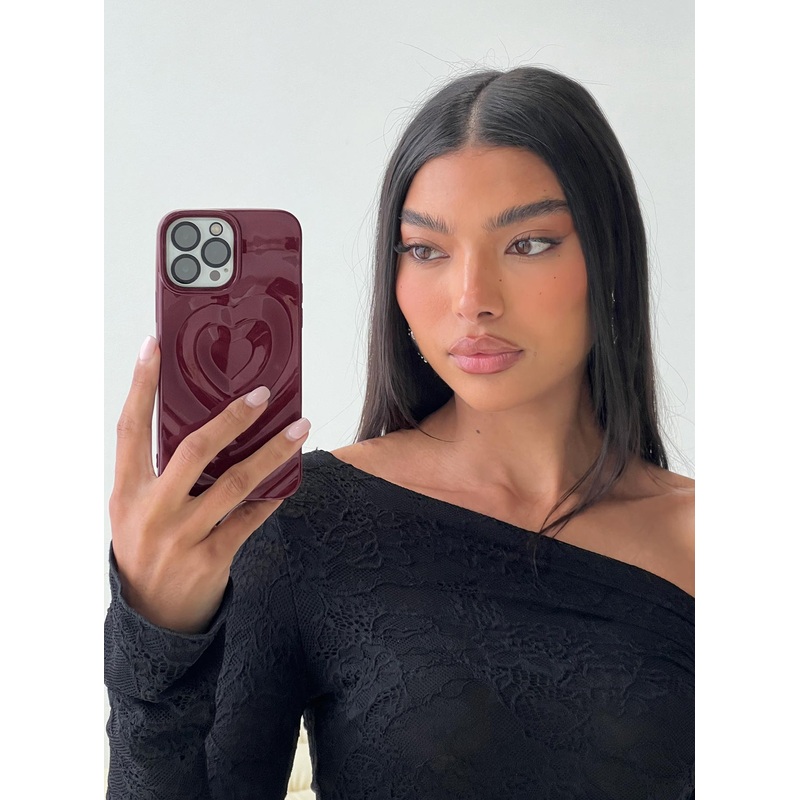 Brisa iPhone Case Heart Burgundy