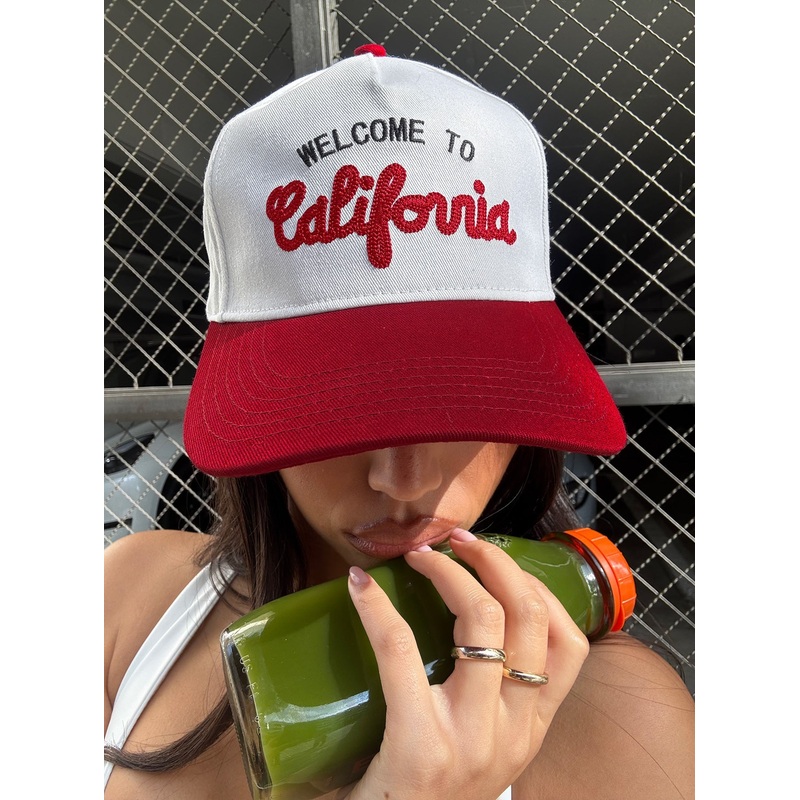 California Trucker Hat Red / White