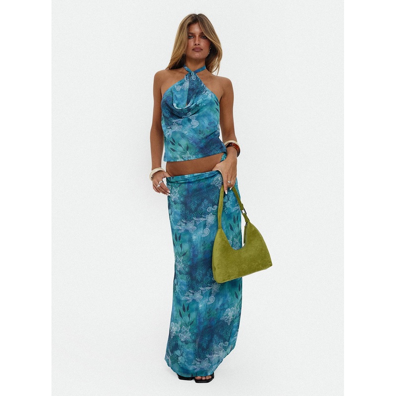 Eleganza Maxi Skirt Blue Multi