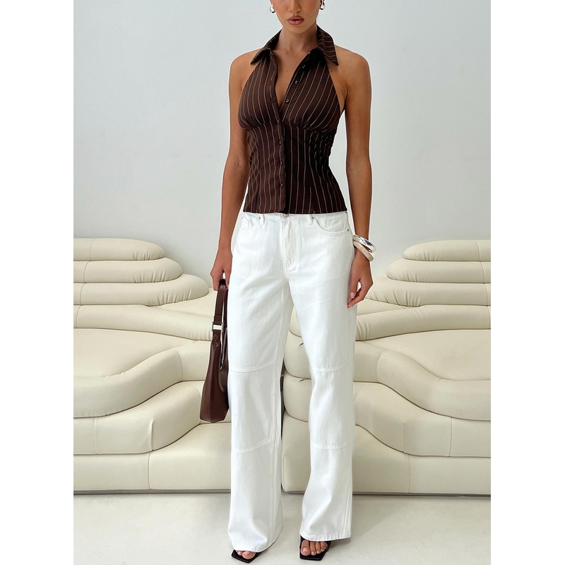 Companion Mid Rise Jean White