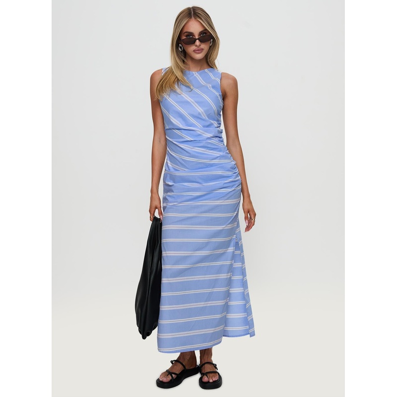 Enderley Maxi Dress Blue Stripe