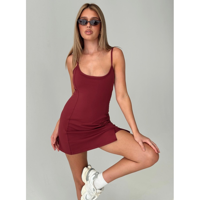 Ambition Activewear Mini Dress Cherry