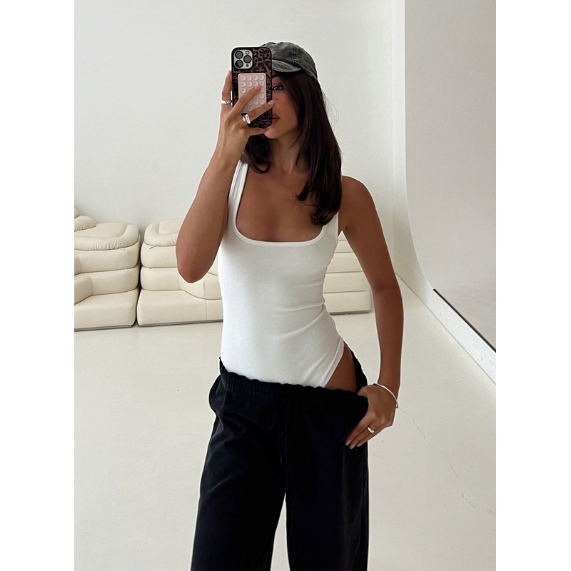 Baseline Rib Bodysuit White