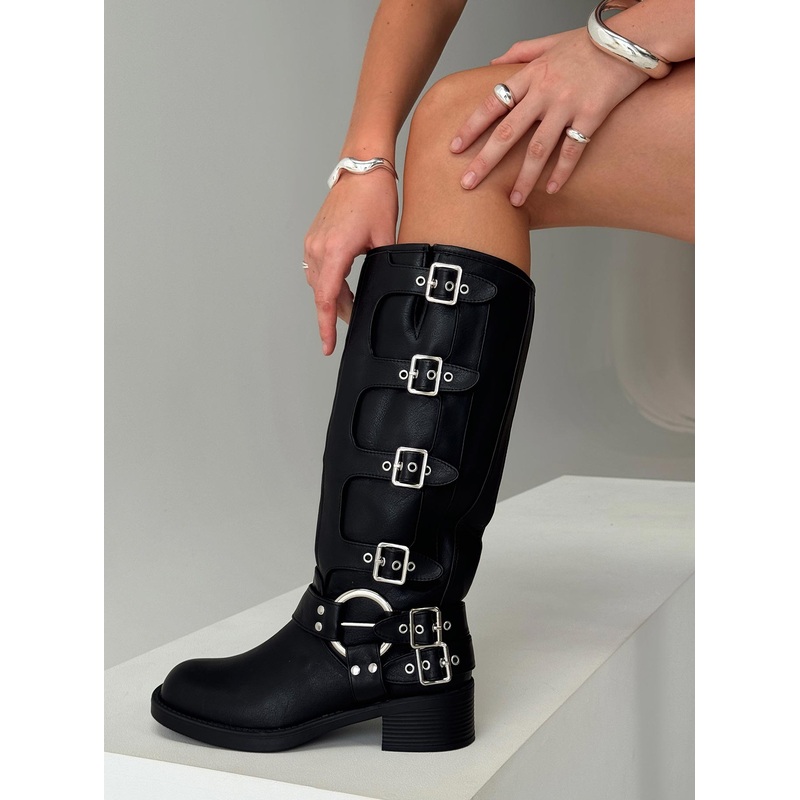 Buckle Down Boots Black
