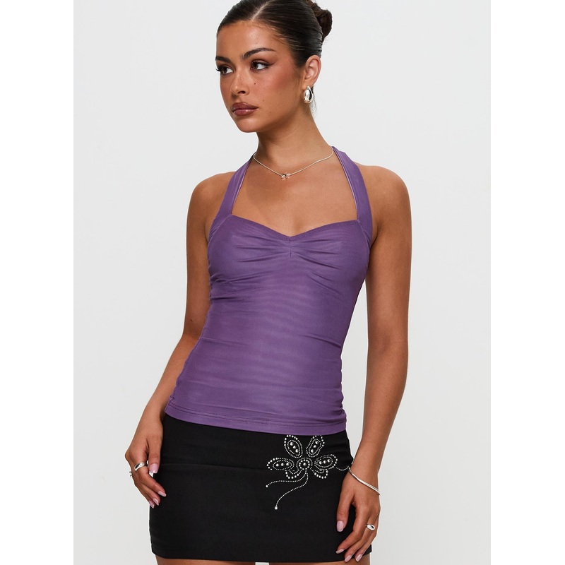 Clovah Halter Top Purple