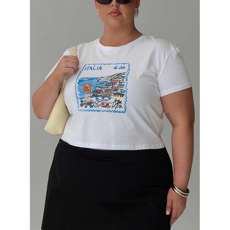 Edenia Tee White Curve