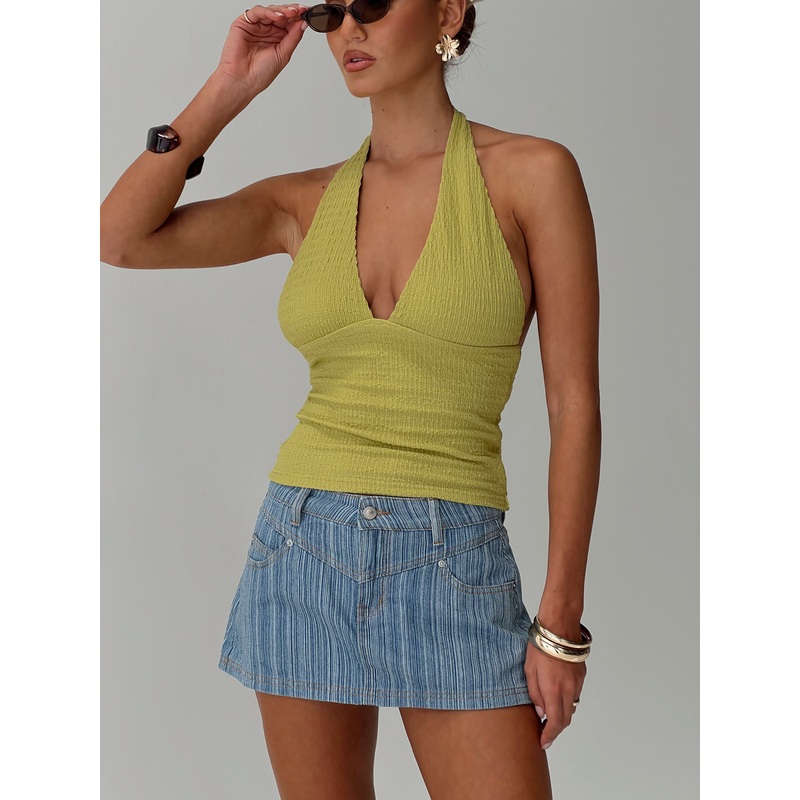 Emaline Halter Top Green
