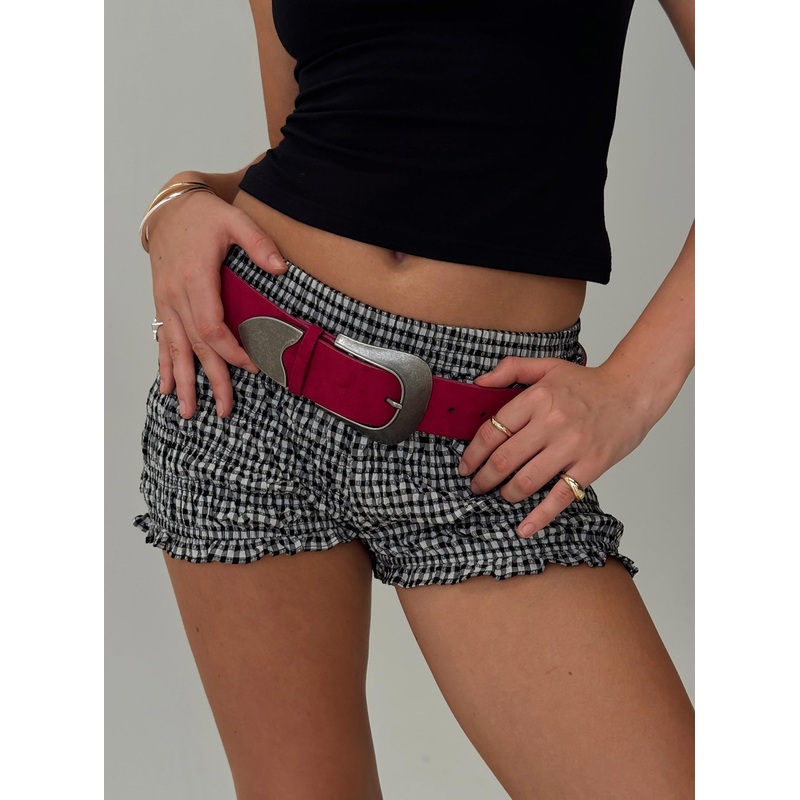 Jaxton Faux Suede Belt Pink
