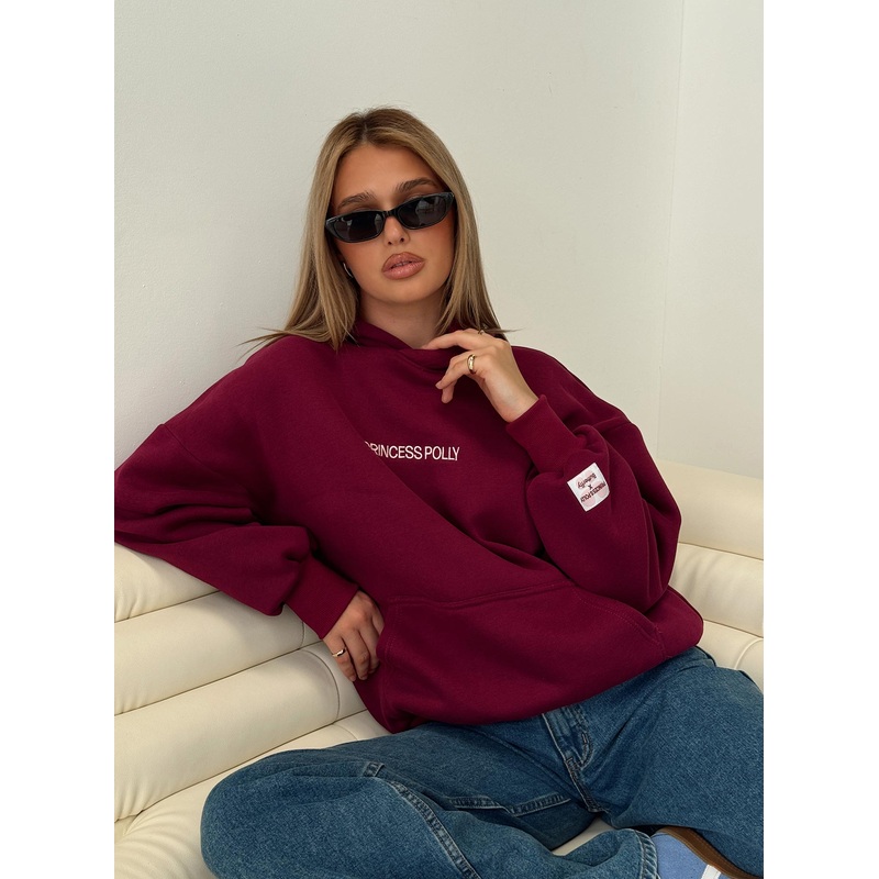 Princess Polly x Butterfly Foundation Charity Merch Hoody Wine