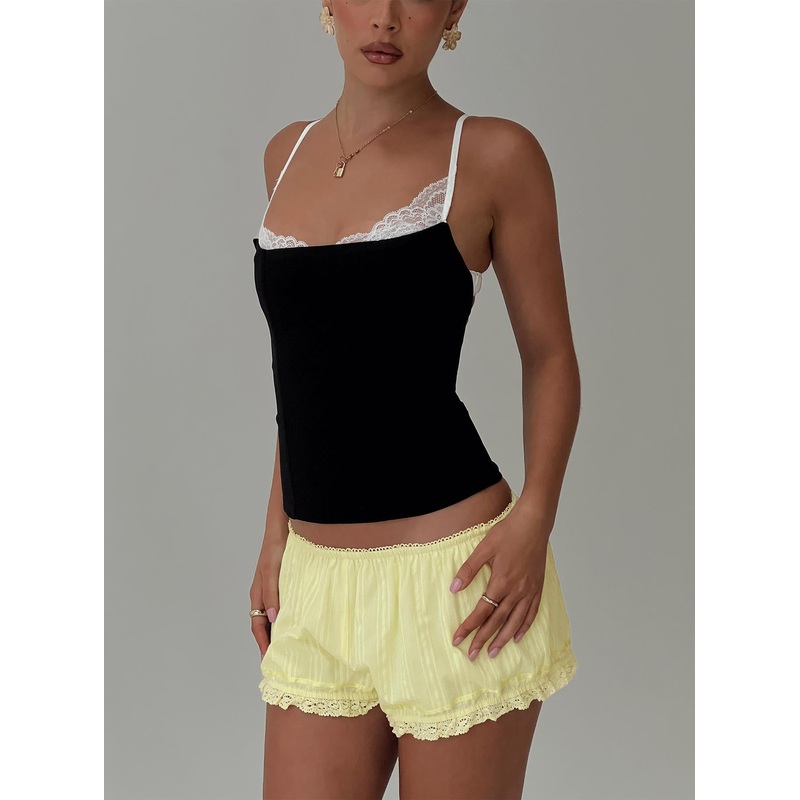 Rhubarb Lace Shorts Lemon Yellow