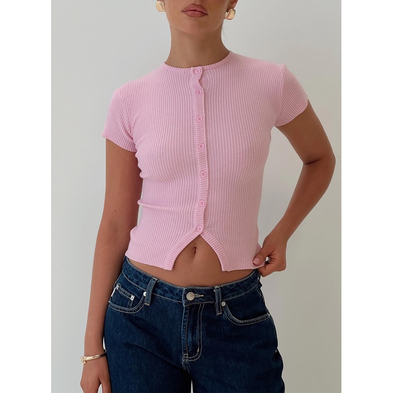 Suzu Knit Top Pink