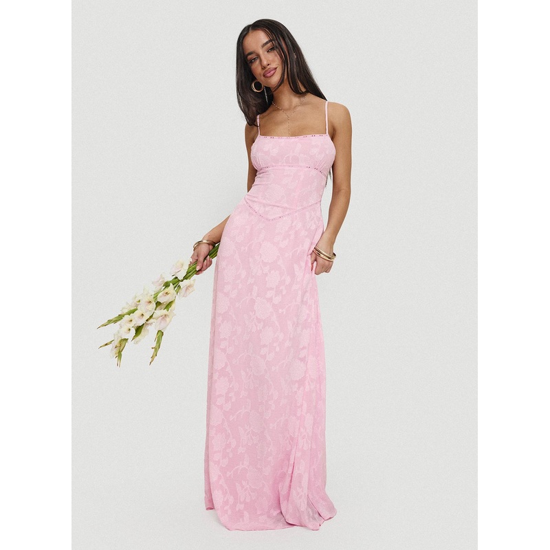 South Of France Maxi Dress Pink Petite