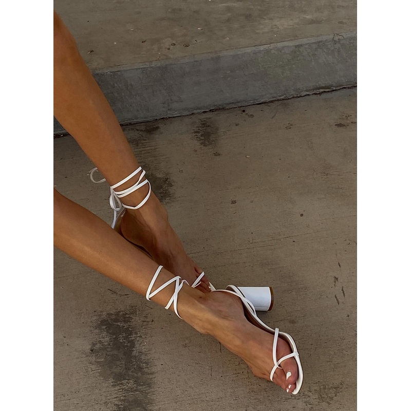 The Lena Heels White
