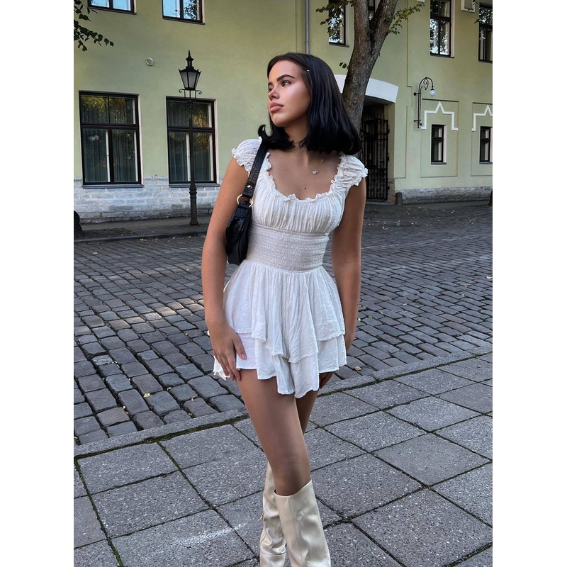 The Love Galore Playsuit White