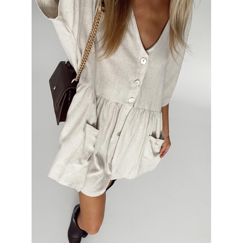 The Sandy Mini Dress Natural