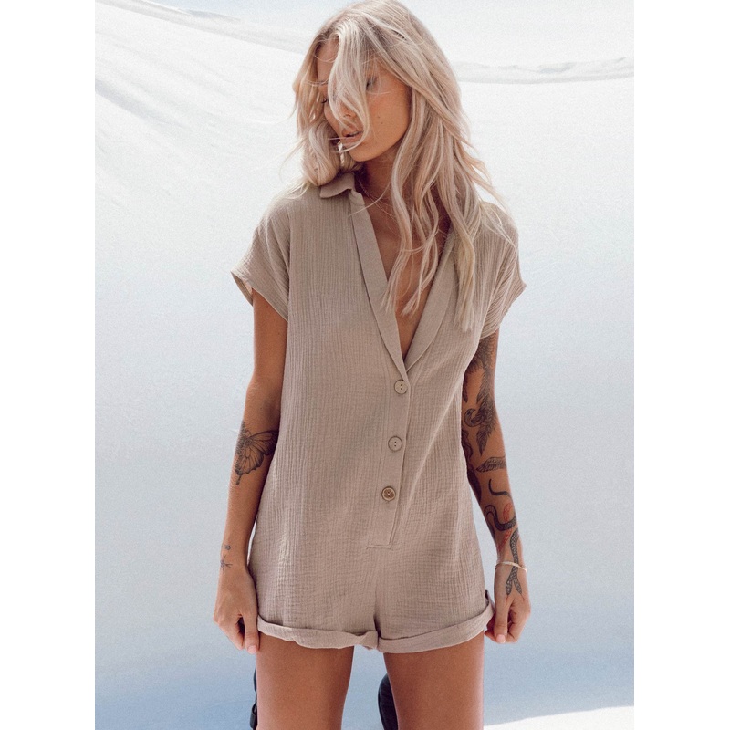 Vixen Playsuit Taupe