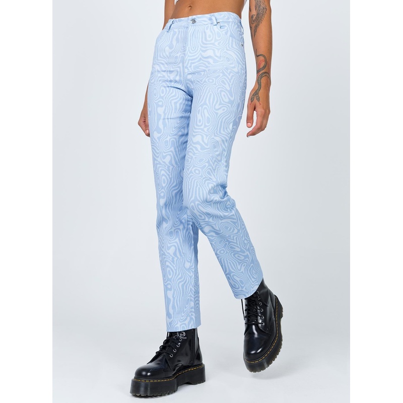 Addison Printed Jeans Blue