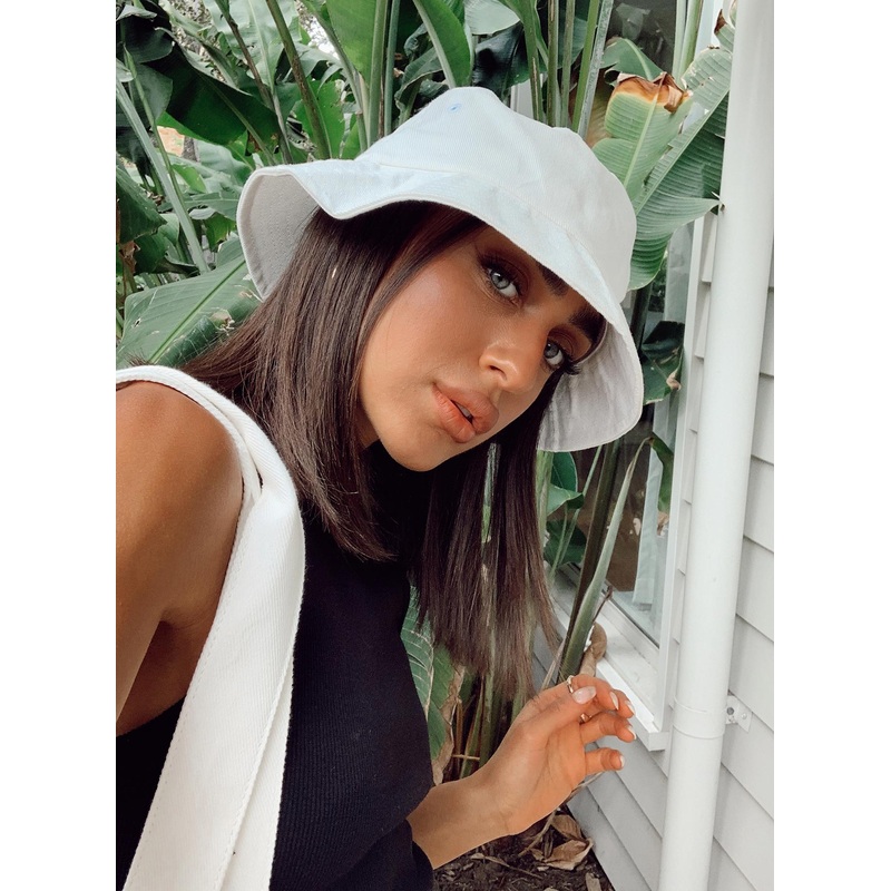 Canvas Bucket Hat White