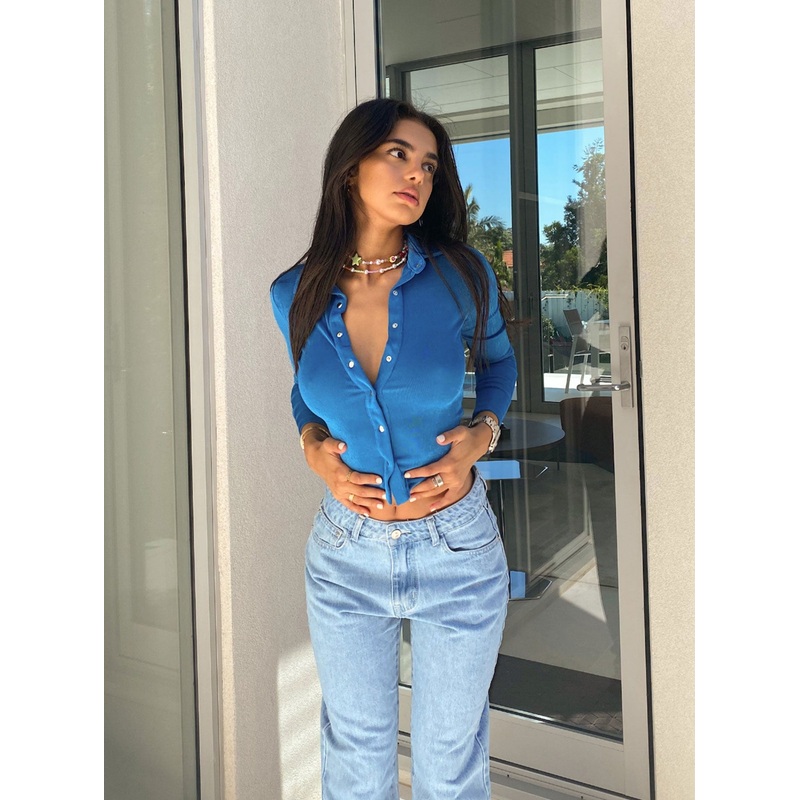 Elody Long Sleeve Top Blue