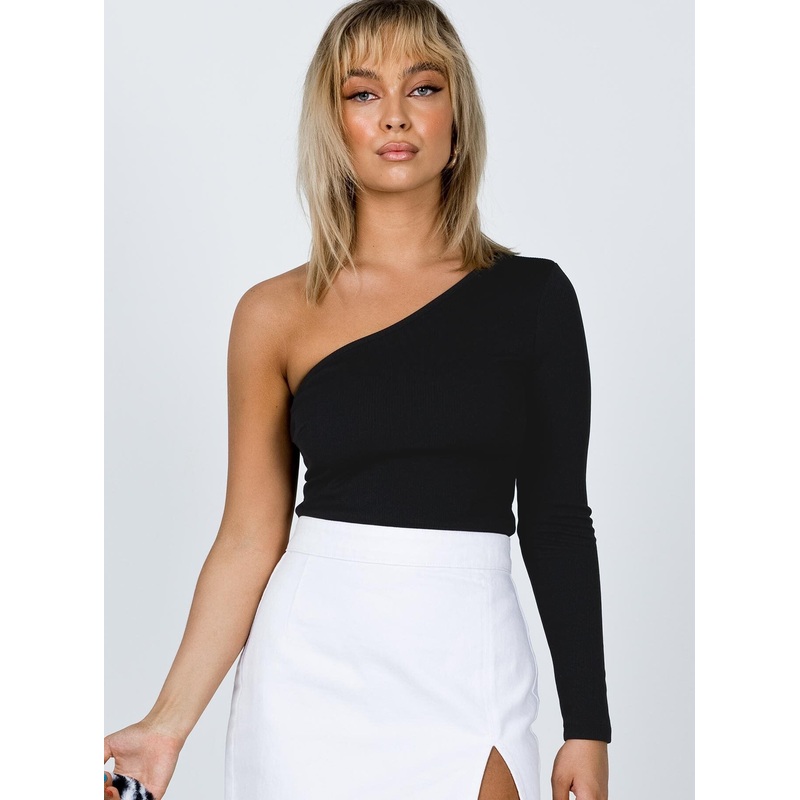 Florence Long Sleeve Bodysuit Black