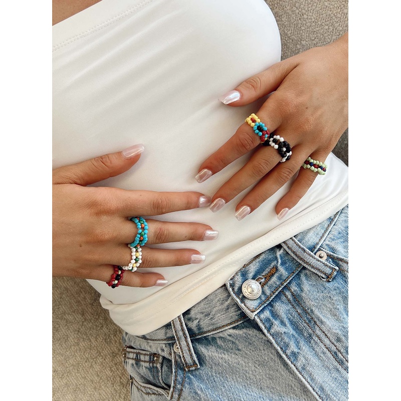 Gabriella Beaded Ring Set