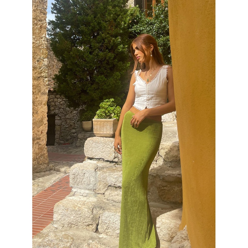 Harriette Maxi Skirt Green