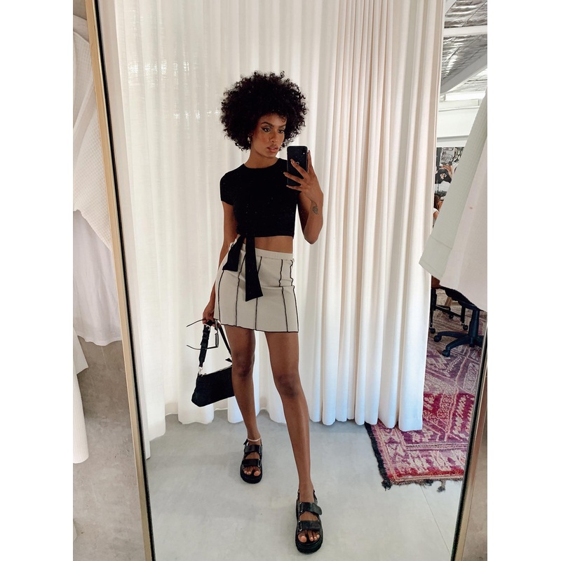 Nelle Mini Skirt Beige