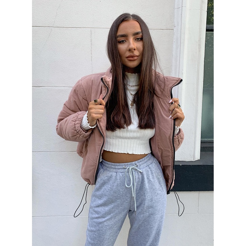 Polly Puffer Jacket Dusty Pink