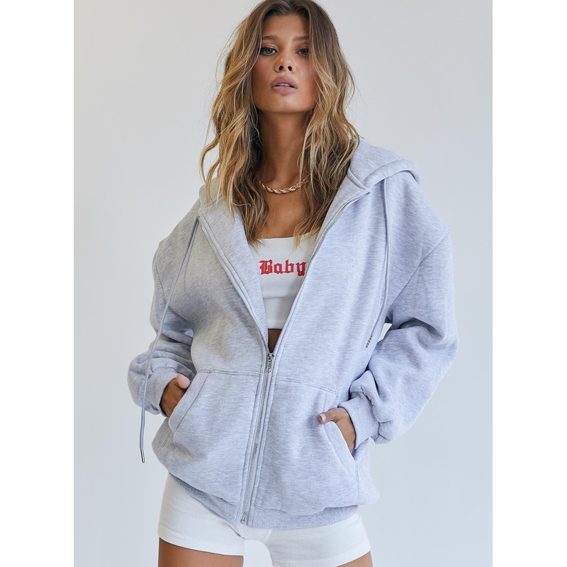 Florida Zip Up Sweatshirt Grey