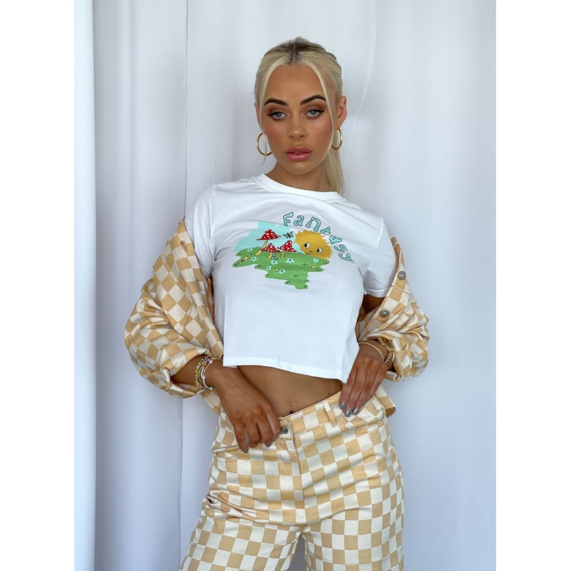 Motel Shrunk Tee White Fantasy