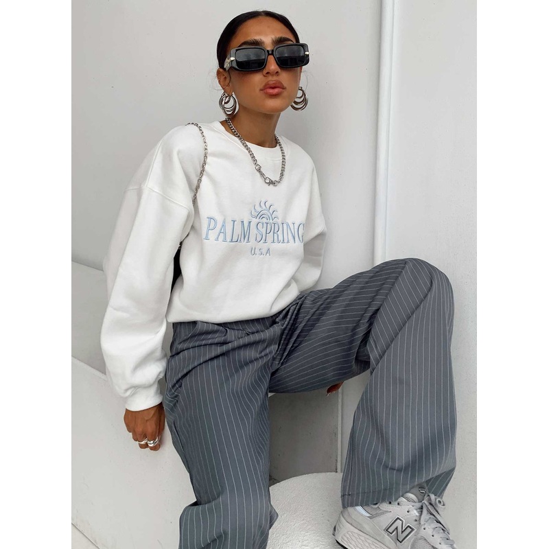 Palm Springs Sweatshirt White