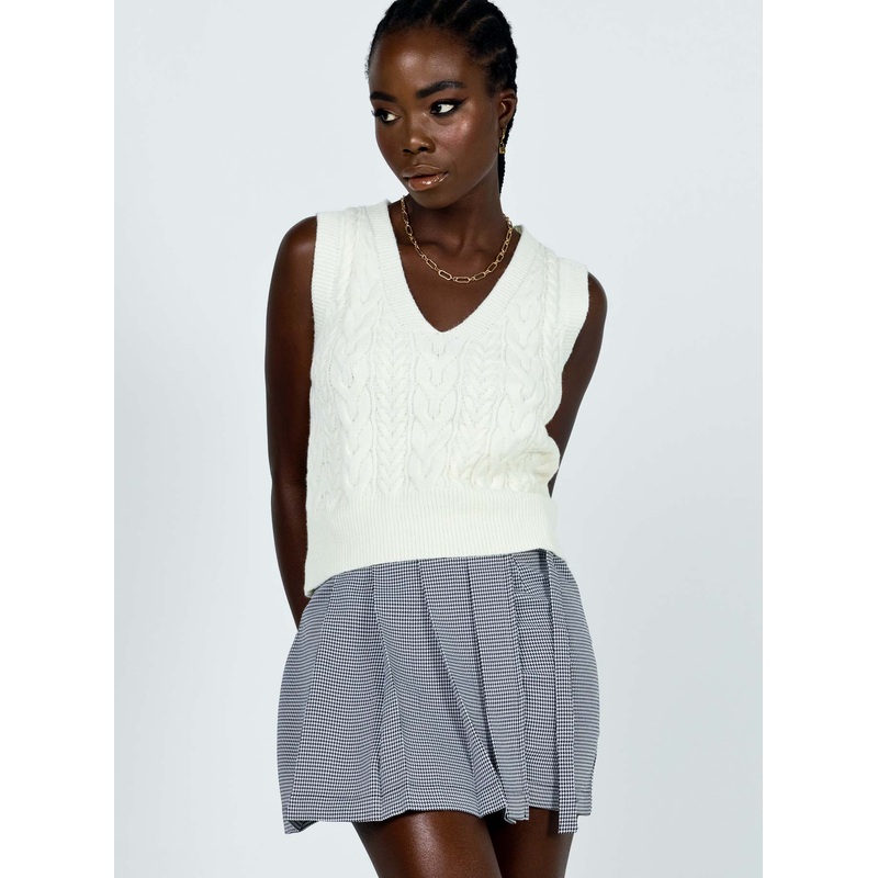 St Trinians Mini Skirt Black / White