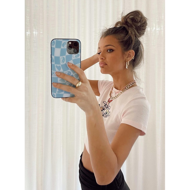 More Than A Feeling iPhone Case Blue / White