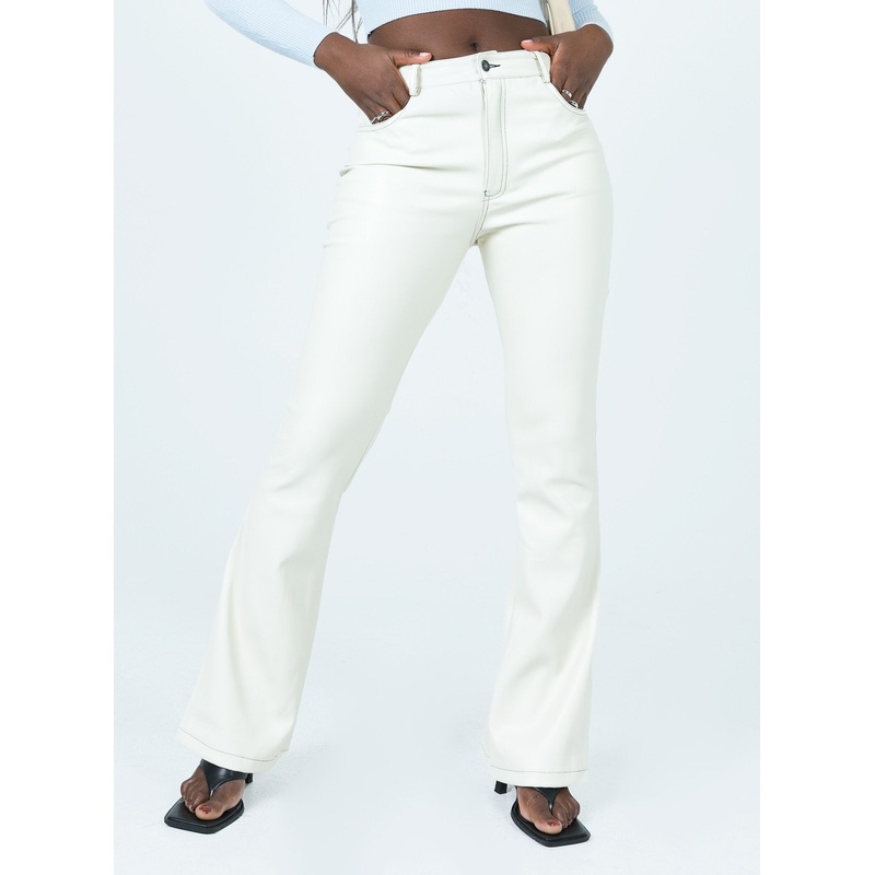 Motel Zorea Trouser PU Coconut Milk