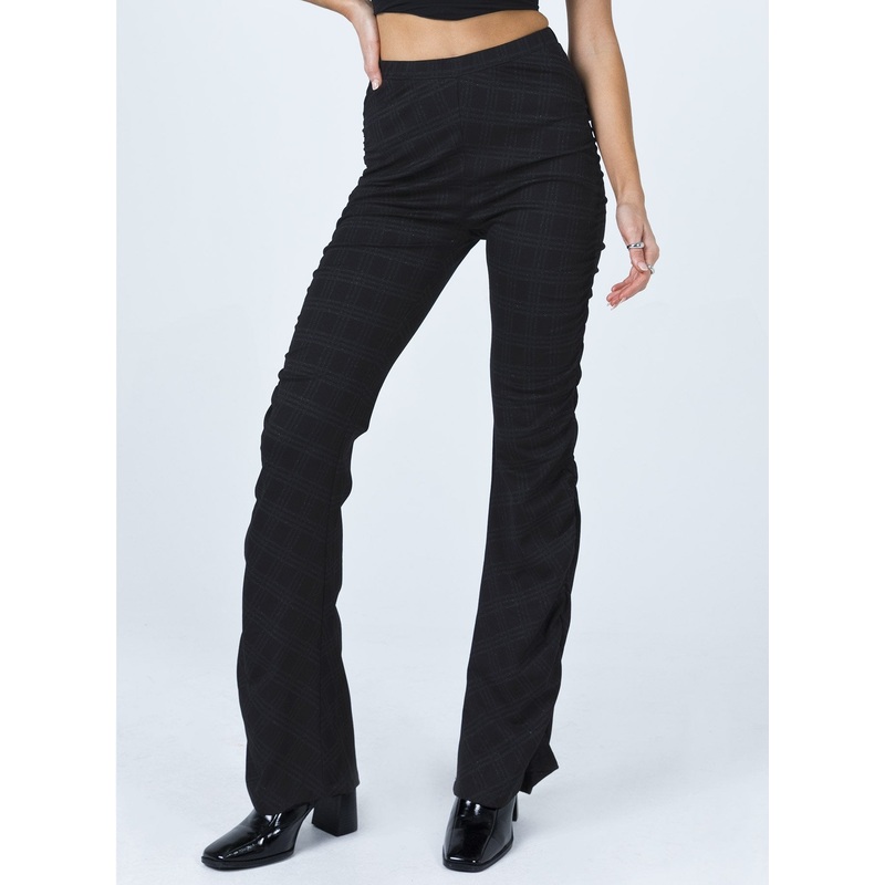Tammy Ruched Side Pants Black