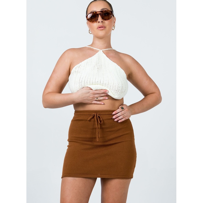 Alice Mini Skirt Brown