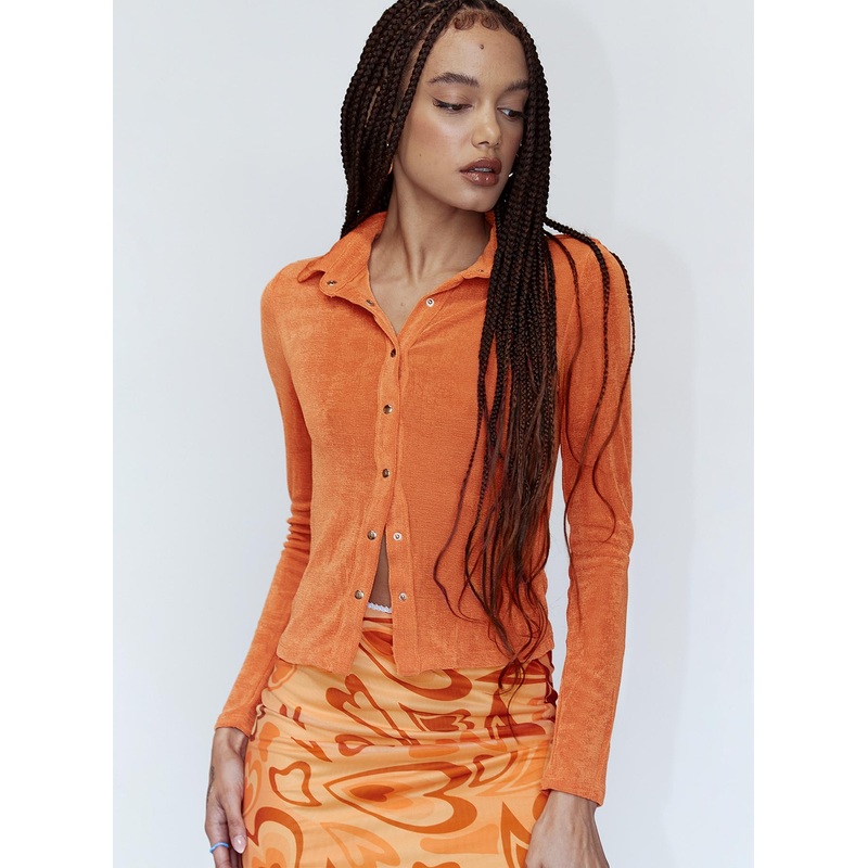 Elody Long Sleeve Top Orange