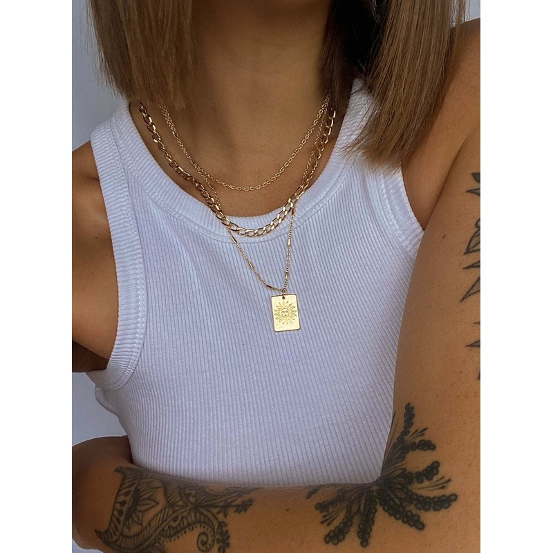 Here Comes the Sun Necklace Set