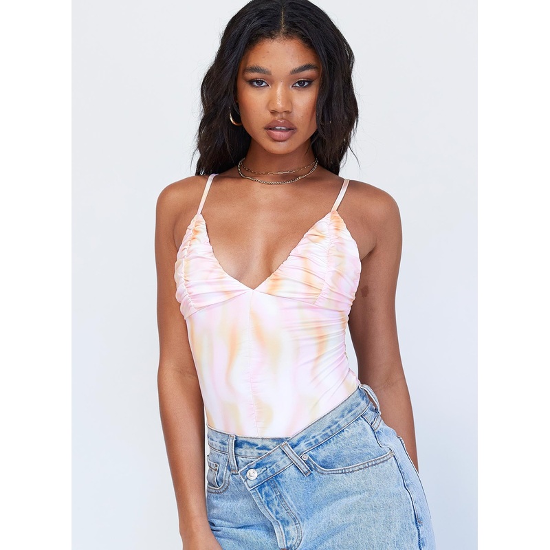 Kaytra Bodysuit Pink Multi