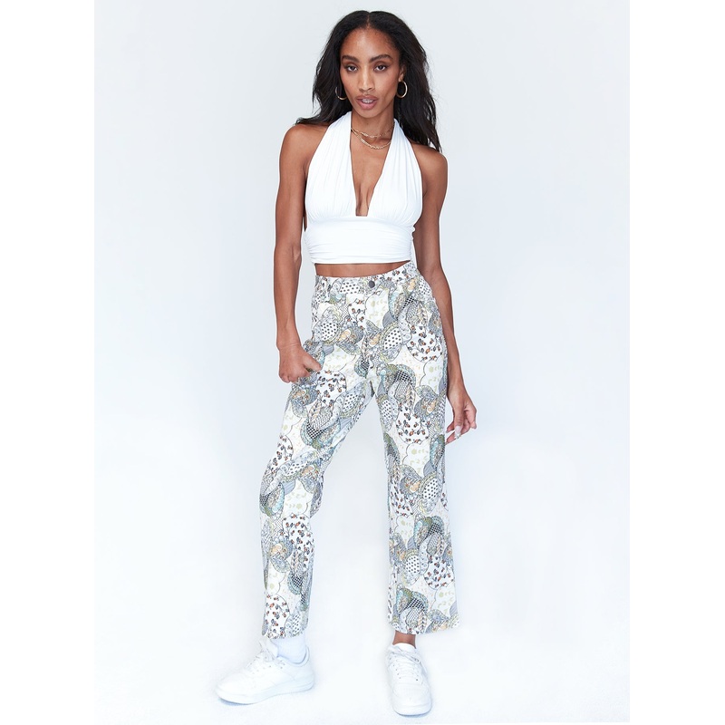 Steph Patch Work Paisley Jeans