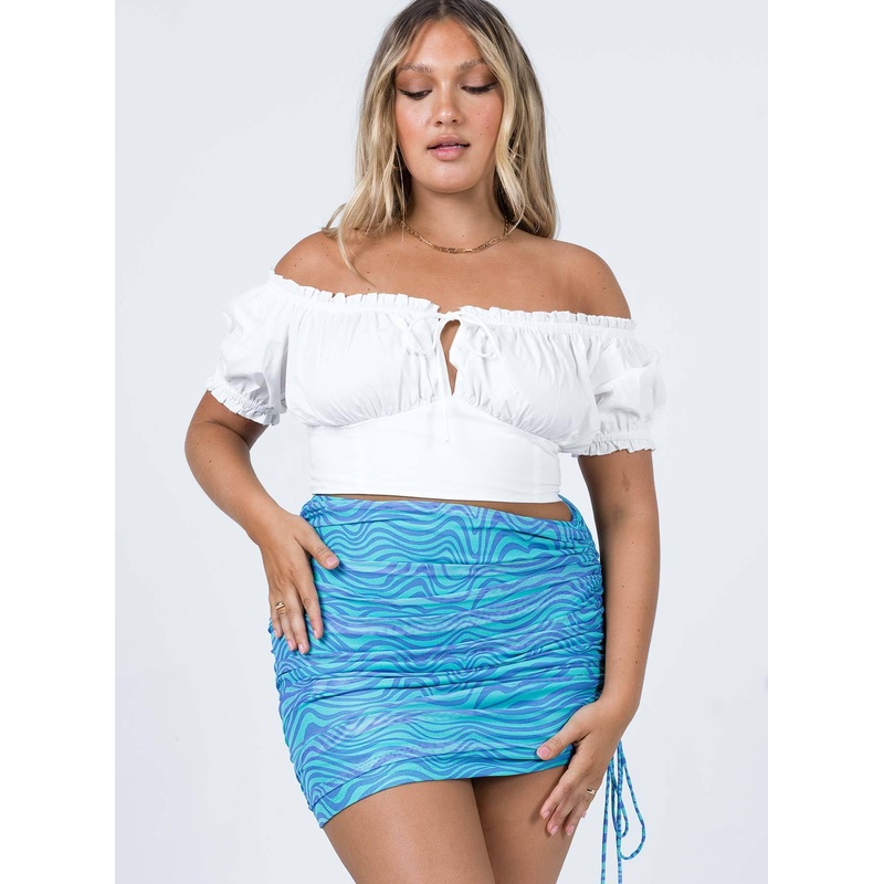 Cinzia Mini Skirt Blue