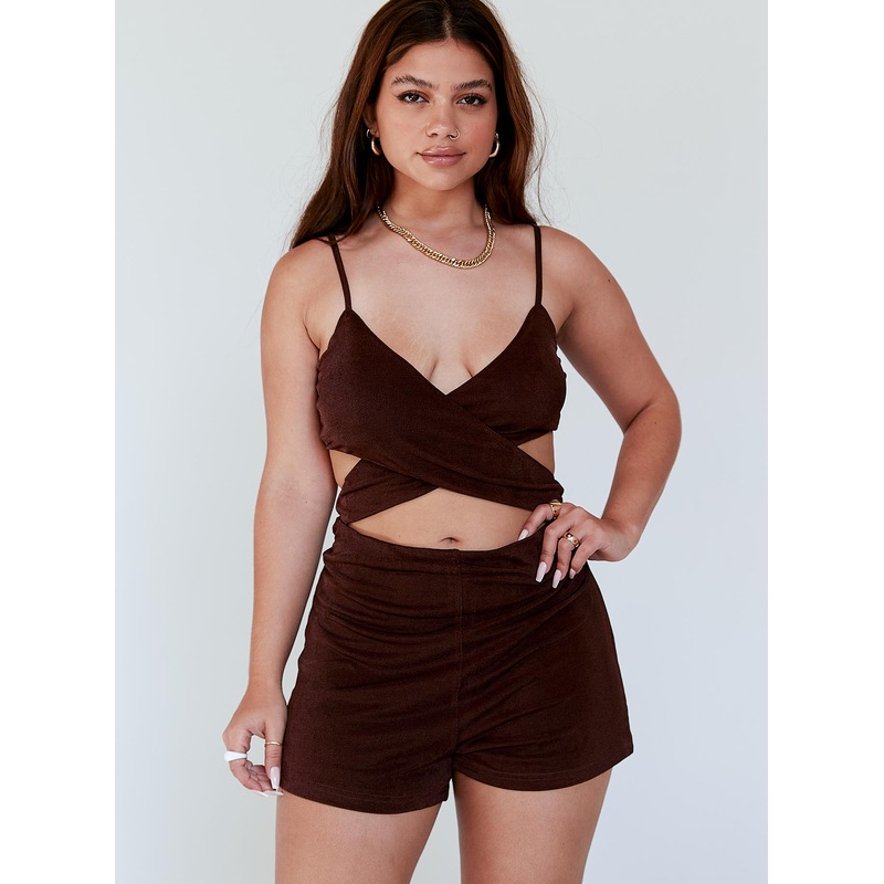 Hawthorne Playsuit Brown